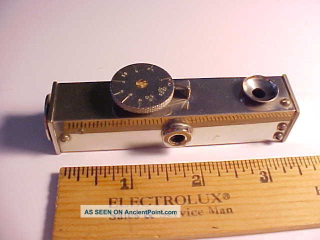 Antique Unusual Chrome Stereoscopic Device For Finding Distance Vg Optical photo