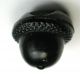 Antique Black Glass Button Realistic 3d Acorn Fun And Unusual Buttons photo 1