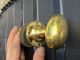 Antique Brass Door Knobs Door Handles Plate Oval C1900 Vintage Old Door Knobs & Handles photo 2