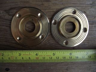 5 Pairs Of Door Knob Brass Backplates photo