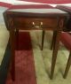 Pair Solid Mahogany Hepplewhite Pembroke Drop Leaf End Tables By Hickory Chair Post-1950 photo 2