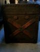 Antique Metal And Wood Steamer Trunk Treasure Chest With Detail Detail Detail 1800-1899 photo 3