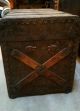 Antique Metal And Wood Steamer Trunk Treasure Chest With Detail Detail Detail 1800-1899 photo 4