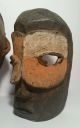 Vintage Carved Wood Painted African Style Tribal Cerimonial Masks Old Folk Art Masks photo 4