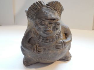 Manteno Figural Whistle Bowl Pre - Columbian Archaic Ancient Artifact Bahia Mayan photo
