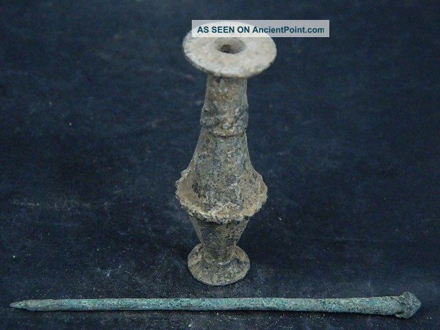 Ancient Bronze Kohl Bactrian 300 Bc S4255 Roman photo