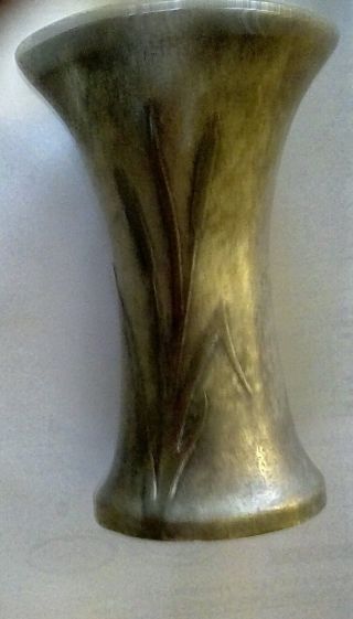 Sterling Decorated Bronze Vase photo