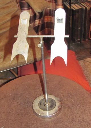 Vintage General Store Shoe Store Chrome Telescopic Double Shoe Display Stand photo