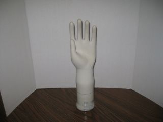 Vintage Industrial Glove Mold General Porcelain Trenton Nj Hand Disp.  Size 8 1/2 photo
