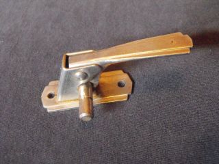 Vintage Nickel Plated Cabinet Door Latch Only,  Dove Tail Pattern. photo