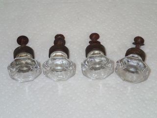 4 Attractive Antique 8 Sided 1 1/4 