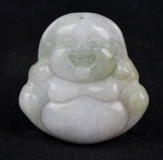 Chinese Jade Carved Jade Buddha Pendant photo