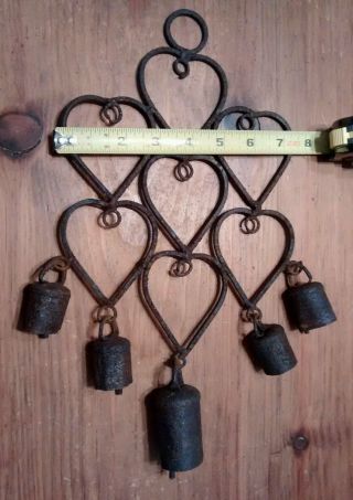 Antique Rusty Bell Wind Chime Nr photo