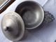 Antique 1800 ' S Pewter Porringer W/ Lid Rare By Stede Hearth Ware photo 2