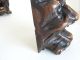 5 French Wood Carved Gothic Victorian Gargoyle Griffin Demon Devil Pediment Old Carved Figures photo 9