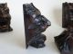 5 French Wood Carved Gothic Victorian Gargoyle Griffin Demon Devil Pediment Old Carved Figures photo 6