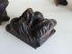 5 French Wood Carved Gothic Victorian Gargoyle Griffin Demon Devil Pediment Old Carved Figures photo 7