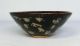 A914: Chinese Pottery Ware Tea Bowl Tenmoku - Chawan With Butterfly Design. Bowls photo 4