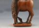 Chinese Wood Carved Hand - Carved Statue - - Monkey On The Horse马上封侯 Horses photo 1