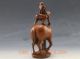 Chinese Wood Carved Hand - Carved Statue - - Monkey On The Horse马上封侯 Horses photo 4