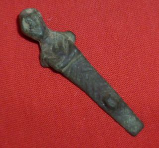 Roman Ancient Artifact - Bronze Votive Amulet Statuette Circa 200 - 300 Ad - 2077 photo