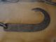 Vintage Hand Forged Blacksmith Made Maine Logging Log Bobsled Bob Sled Chain ' M ' Hooks & Brackets photo 2