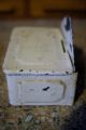Antique Small Wall Hanging Painted Tin Metal Match Safe Miniature Primitives photo 5