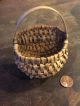 Rare Antique Miniature Hand Woven Split Oak Half Round Basket Primitives photo 10