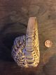 Rare Antique Miniature Hand Woven Split Oak Half Round Basket Primitives photo 3