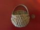 Rare Antique Miniature Hand Woven Split Oak Half Round Basket Primitives photo 4