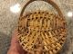 Rare Antique Miniature Hand Woven Split Oak Half Round Basket Primitives photo 6