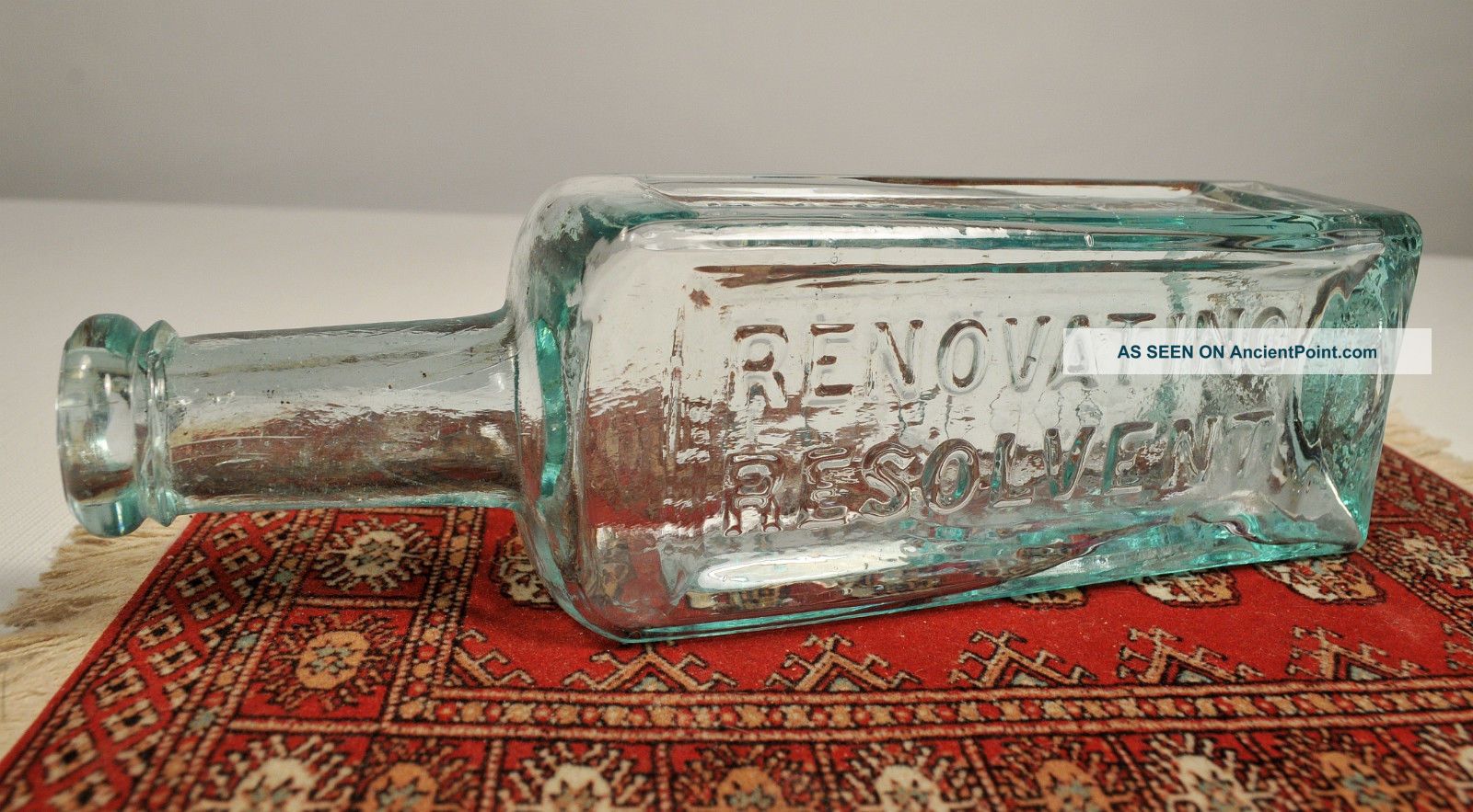 , 1870s Patent Medicine Bottle Rrr Radway ' S Renovating Resolvent Ice Blue Bottles & Jars photo