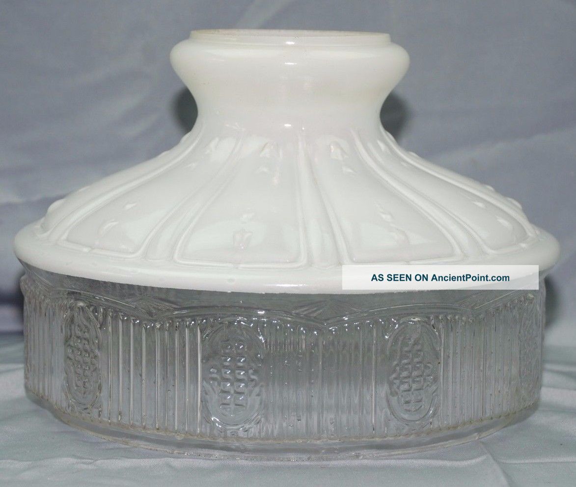 1940 ' S Antique Glass Shade For Lincoln Drape Oil Lamp 10 