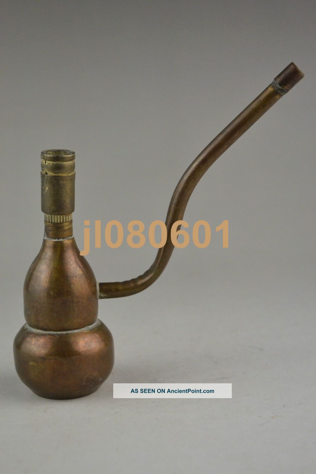 Collectible China Handwork Copper Carving Calabash Smoking Pipe Other Antique Chinese Statues photo