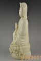 China Handwork Jingdezhen Porcelain Carve Kwan - Yin Big Statue Buddha photo 2