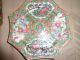 6) Rare Antique Chinese Rose Medallion Octagonal Saucers.  6 1/2 Inch Plates photo 3