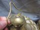 2 Antique Mcm Brass Ball Swag Lamp Light Paper Diffuser Oriental Chandeliers, Fixtures, Sconces photo 2