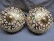 2 Antique Mcm Brass Ball Swag Lamp Light Paper Diffuser Oriental Chandeliers, Fixtures, Sconces photo 4
