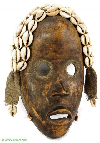 Dan Deangle Mask Cowrie Shells African Art Was $295 photo