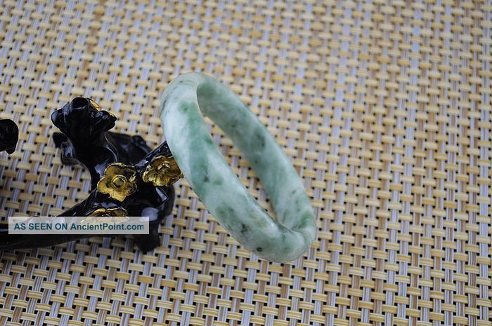 100 Natural Unique Jade Jadeite Green Handmade Bangle Yxg019 Bracelets photo