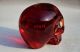 11.  5 Cm / China Decorative Craft Old Amber Carving Skull Sculpture Cx1377 Other Chinese Antiques photo 2