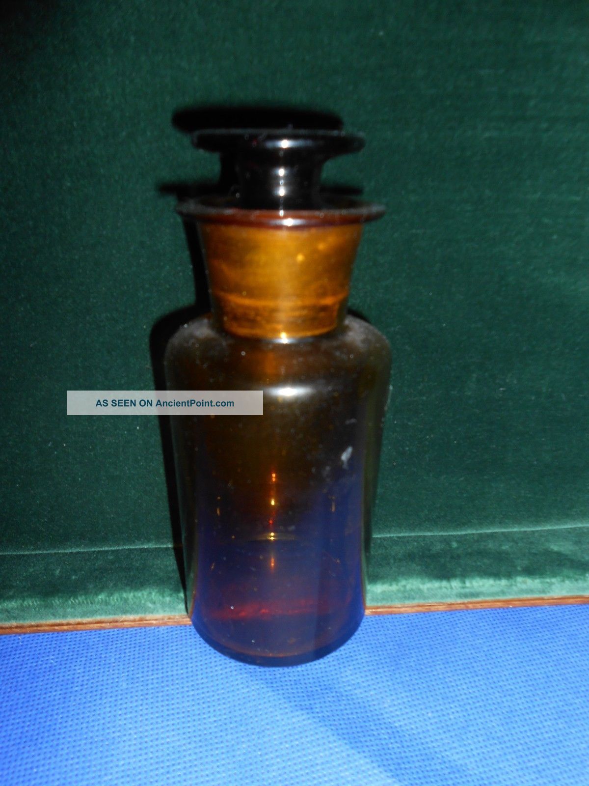Bottle Antique Medicine Amber Glass Pharmacy 19 Century Bottles & Jars photo
