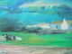 Stunning Colors Southern Ireland Landscape Oil Painting Listed American Other Maritime Antiques photo 2