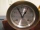 Nautical Brass Airguide Ships Bell Clock & Barometer W/ Key & Stand W.  Germany Clocks photo 1