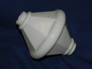 Electra Lightning Rod Ball Globe - Cone White Milk Glass photo