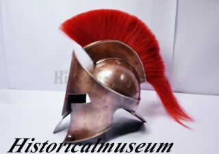 300 King Leonid Helmet Copper Antique Dh Sca Helm Spartan Halloween Costume Jh photo
