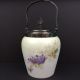 Victorian Opal Glass Cracker Biscuit Jar C F Monroe Wavecrest With Sticker Jars photo 2