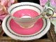 Aynsley Tea Cup And Saucer Low Doris Pink & Gold Gilt Teacup Cups & Saucers photo 1