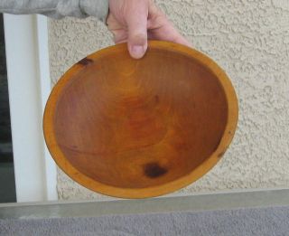 Antique Rustic Wooden Munising Dough Bowl Birdseye Maple 9 