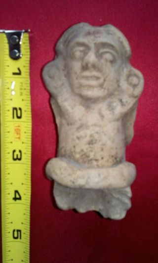 Mayan Pre - Columbian Artifact Large Figure Whistle 250 - 900 A.  D. photo
